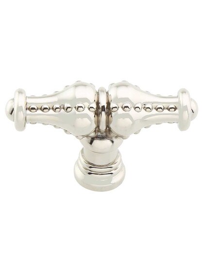 Prestige 2 1/4 inch Beaded Cabinet Knob in Polished Nickel.